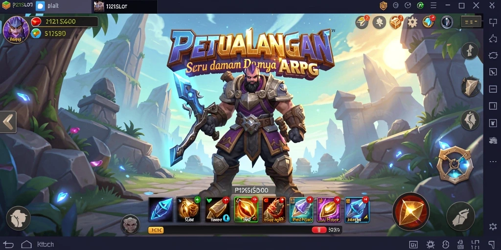 Tampilan gameplay menakjubkan dengan karakter ARPG yang dinamis.