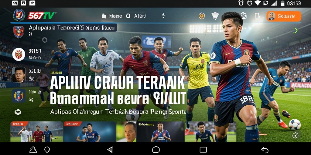 Tampilan gameplay 567TV dengan streaming olahraga langsung.