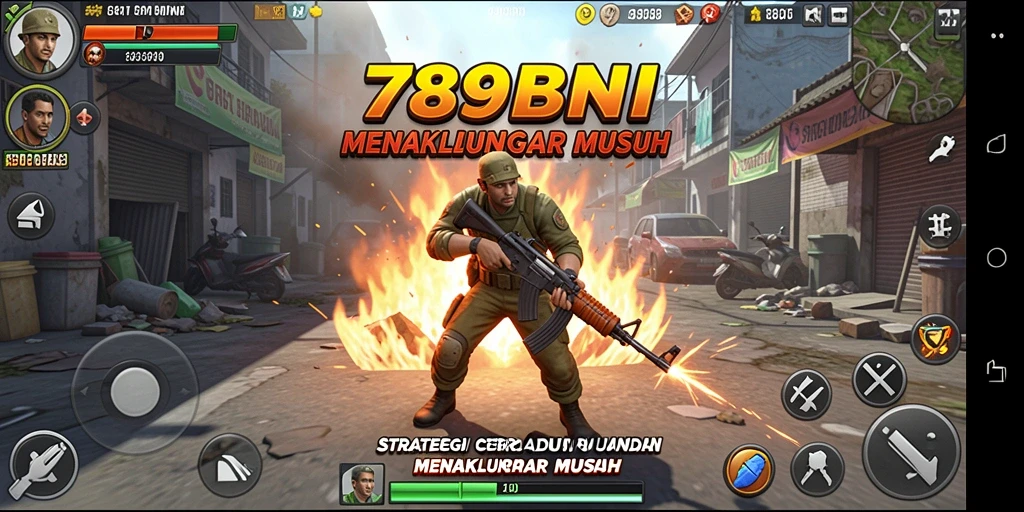 Tangkapan layar yang memvisualisasikan pertarungan strategis di 789BNI.
