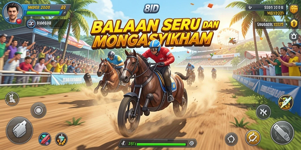 Gameplay menarik balapan mobil di trek yang menantang.