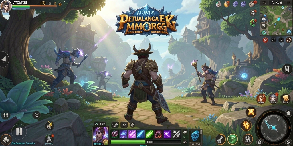 Tampilan menarik gameplay ATOM138 yang menampilkan pertempuran seru antar pemain.