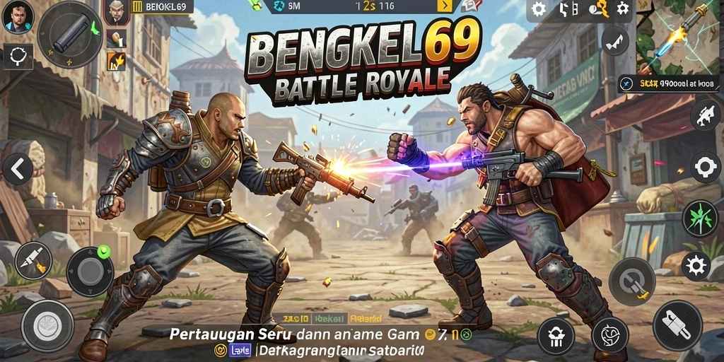 Tampilan gameplay mendebarkan di arena BENGKEL69.