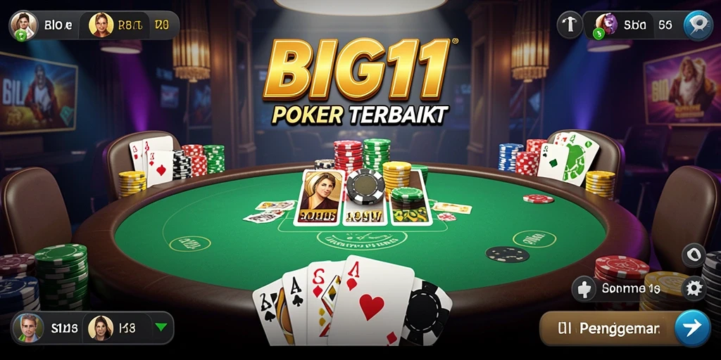 Screenshot gameplay poker yang seru dan mendebarkan di BIG11.