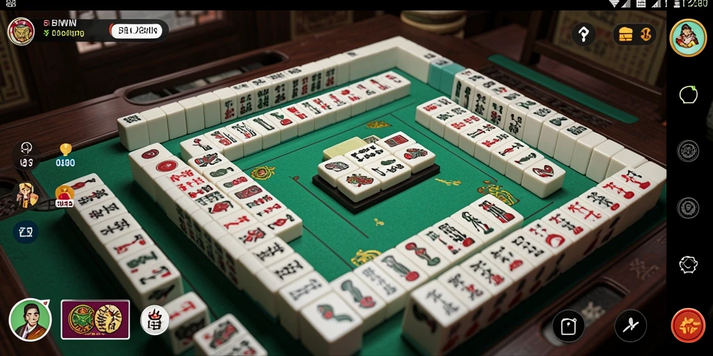 Tangkapan layar utama BIWIN menampilkan gameplay Mahjong yang seru.