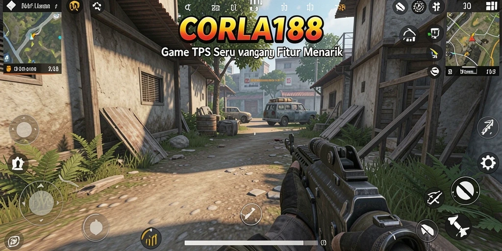 Screenshot gameplay CORLA188 menampilkan aksi bertempur yang intens.