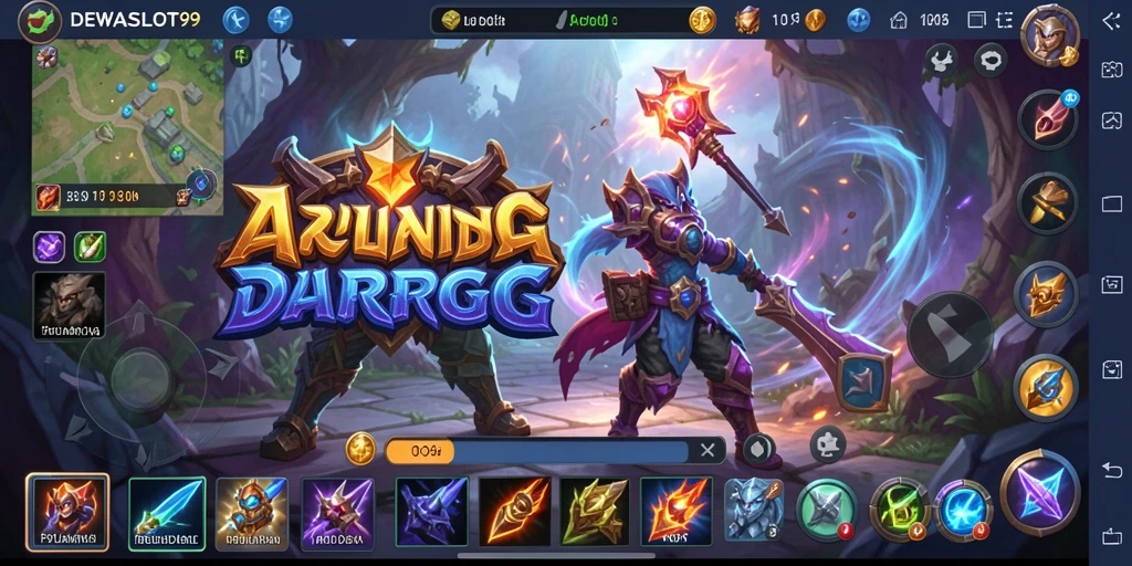 Tampilan seru gameplay DEWASLOT99 dalam aksi petualangan ARPG.