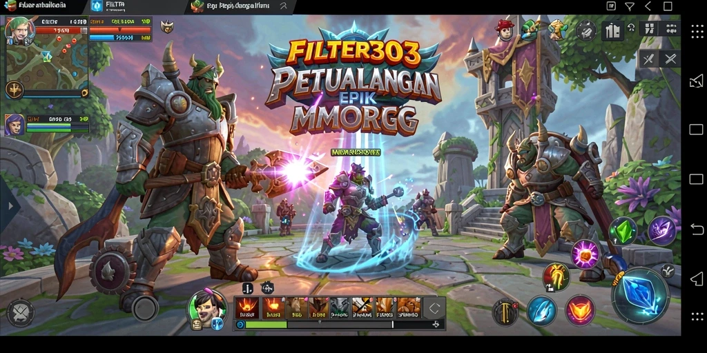 Tangkapan layar gameplay menarik dari FILTER303 yang menunjukkan aksi pertarungan dan eksplorasi dunia.