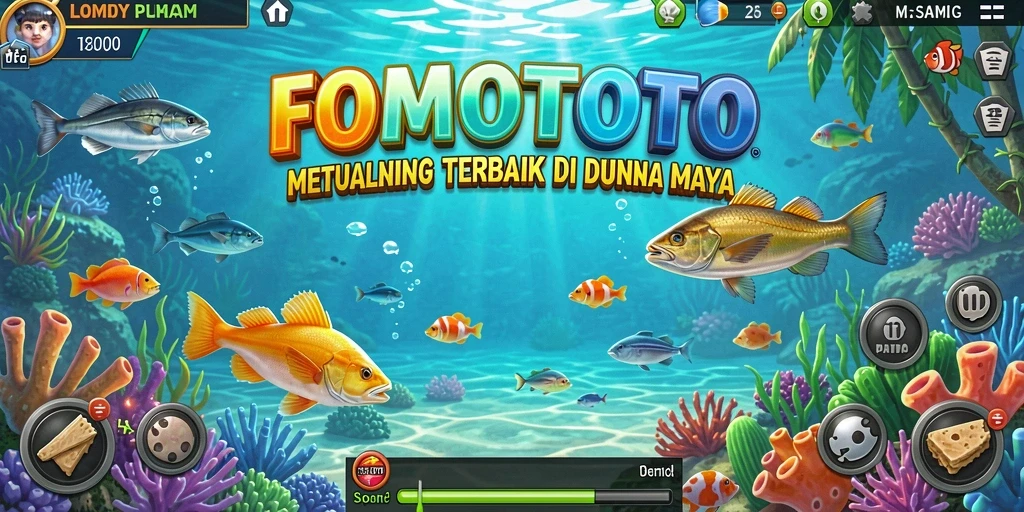 Screenshot gameplay FOMOTOTO menampilkan pengalaman memancing yang mendebarkan.