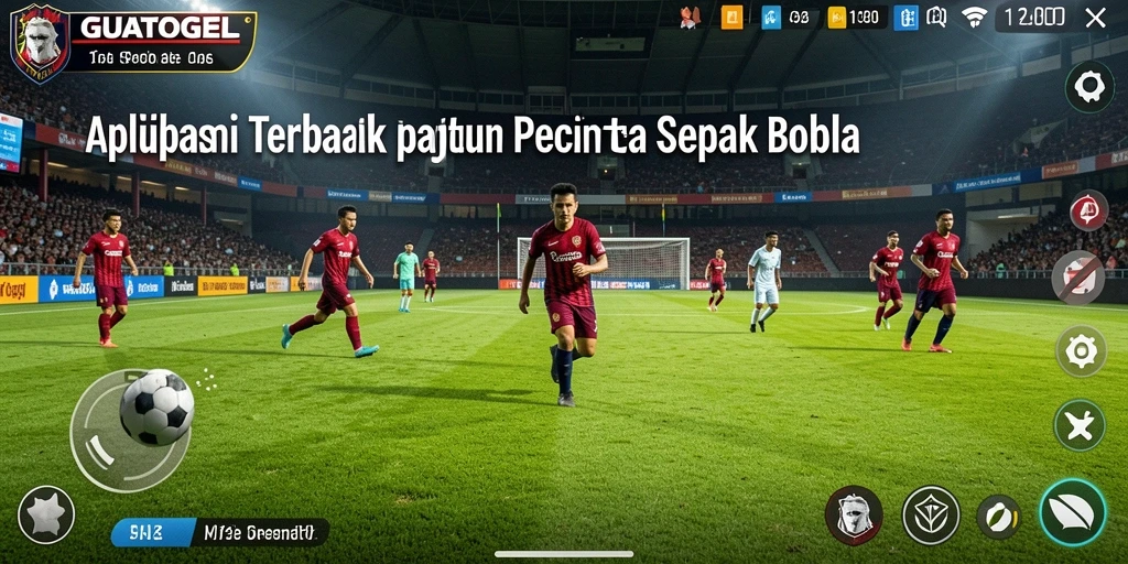 Tampilan utama GUATOGEL menampilkan berbagai statistik dan berita sepak bola.