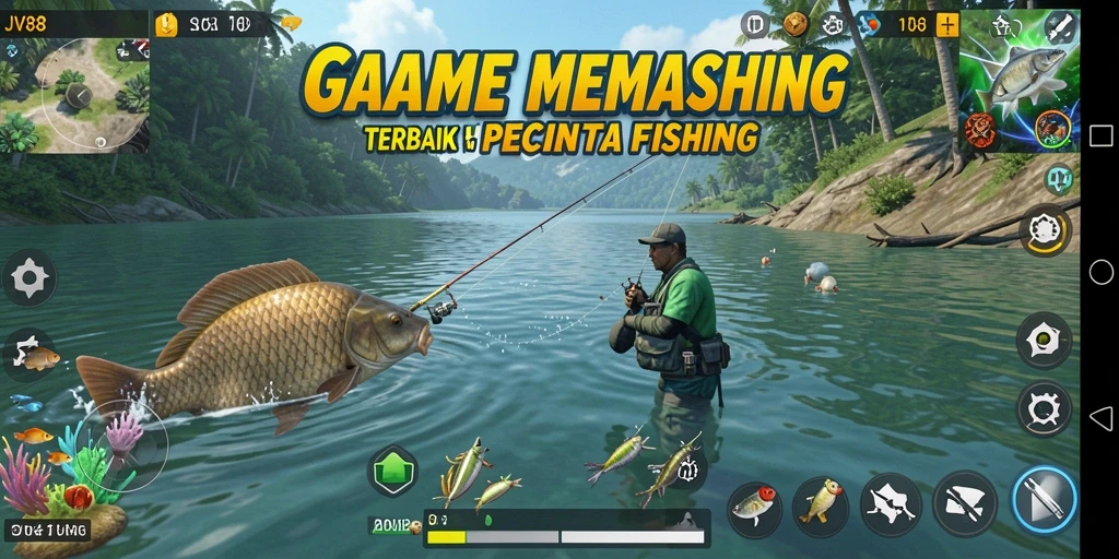 Tangkapan ikan menakjubkan dalam gameplay JV88.