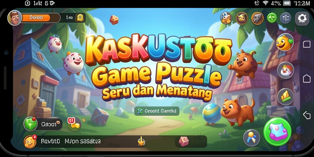 Tampilan gameplay Puzzle seru di KASKUSTOTO.