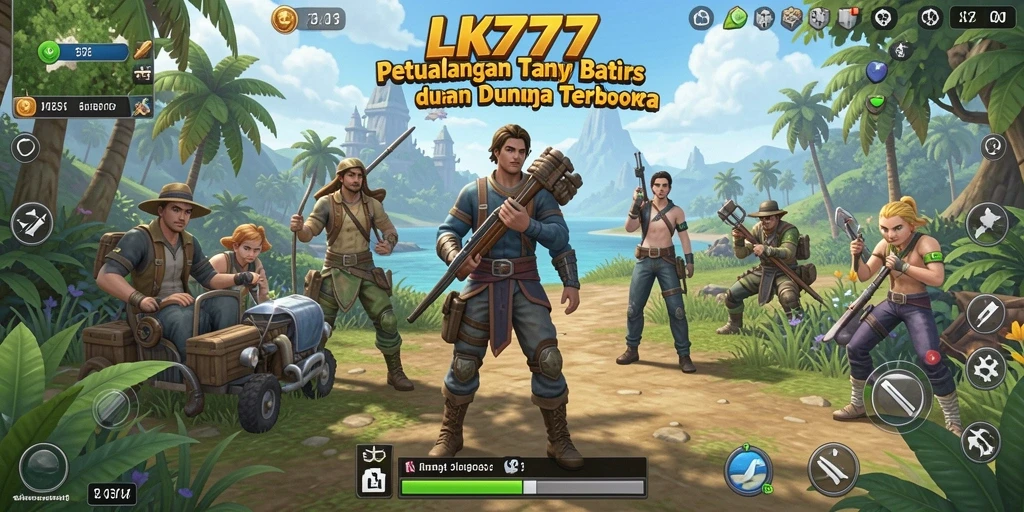 Gameplay LK777 yang menampilkan dunia terbuka yang luas dan interaktif.