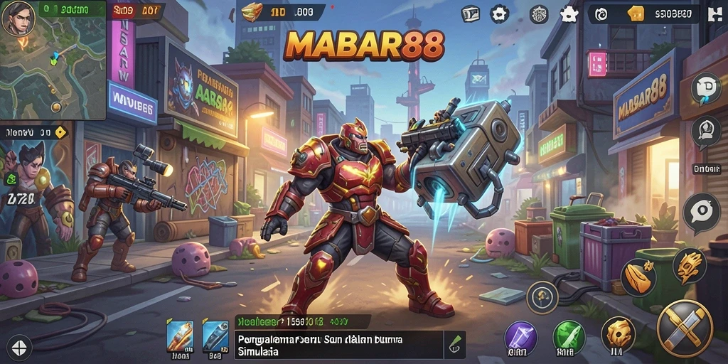 Screenshot utama MABAR88 menampilkan aksi seru dalam simulasi permainan.