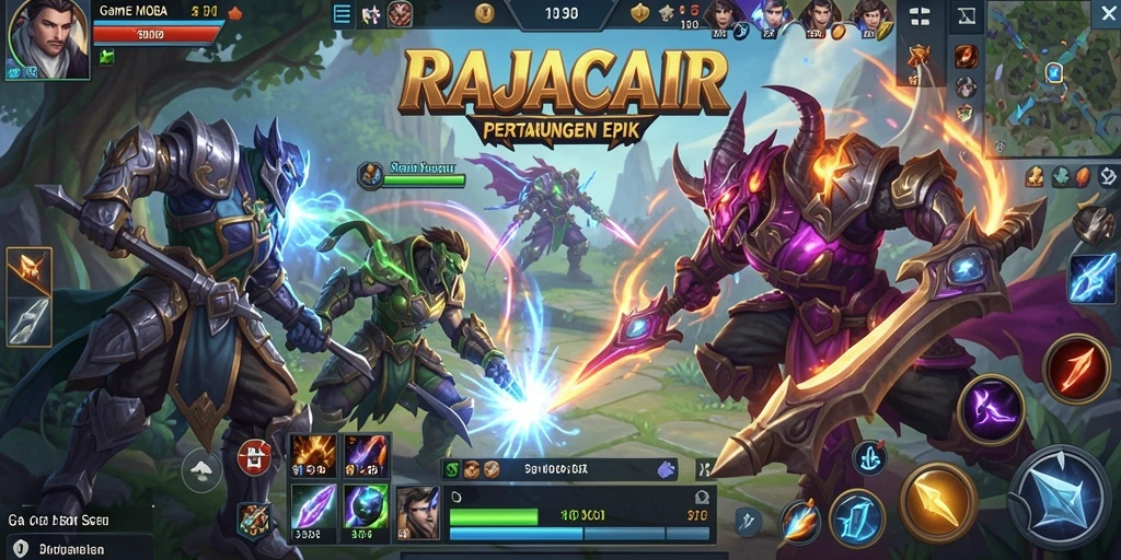 Tampilan gameplay <strong>RAJACAIR</strong> dengan pertarungan tim yang mendebarkan.
