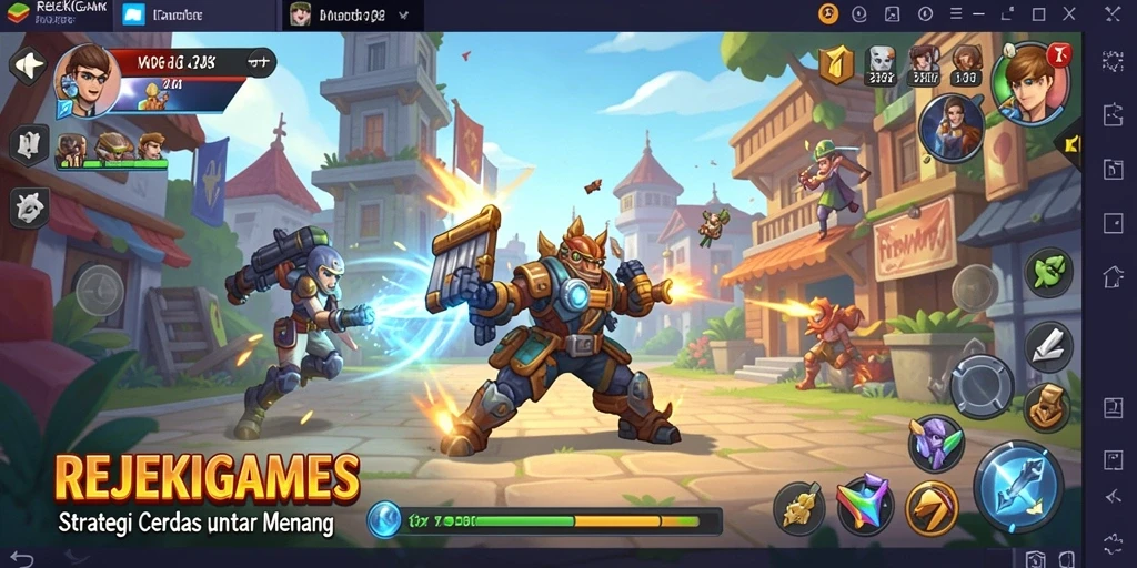 Tampilan gameplay menarik dalam REJEKIGAMES dengan elemen strategi yang kuat.