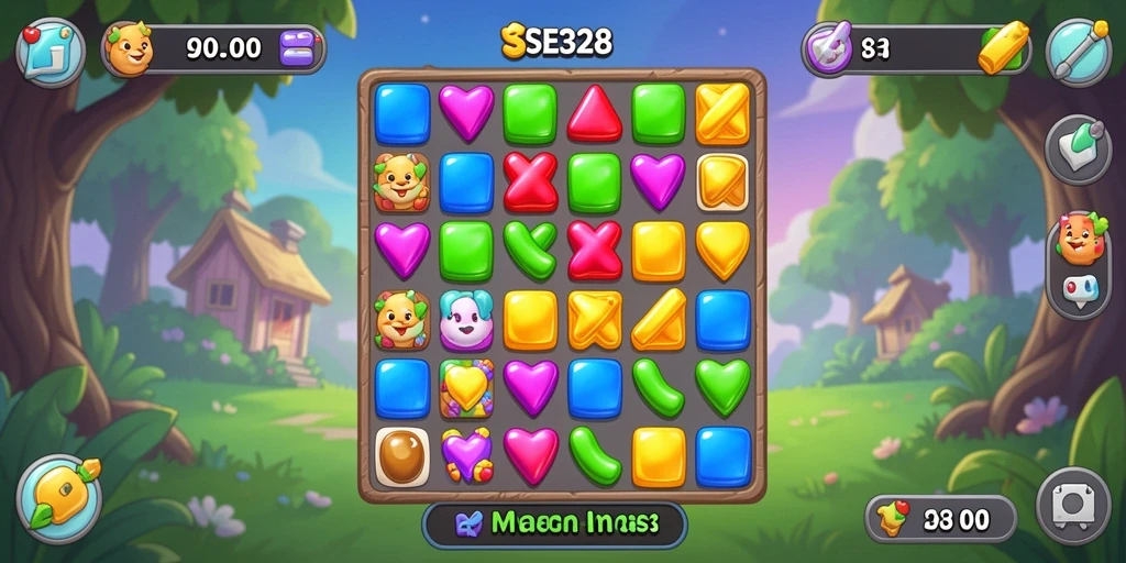 Tangkapan layar menunjukkan gameplay seru SE328 dengan tantangan Match-3.