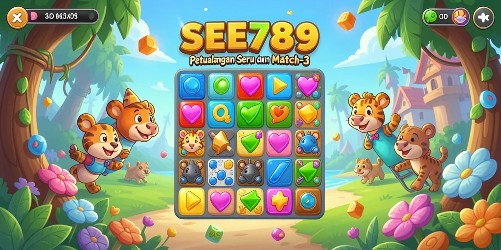 Tampilan menarik dari gameplay SEE789 dengan kombinasi permata yang menantang.