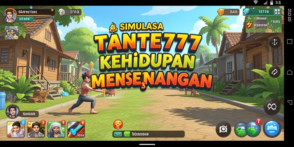 Gameplay TANTE777 yang menyenangkan dan interaktif dalam simulasi kehidupan.