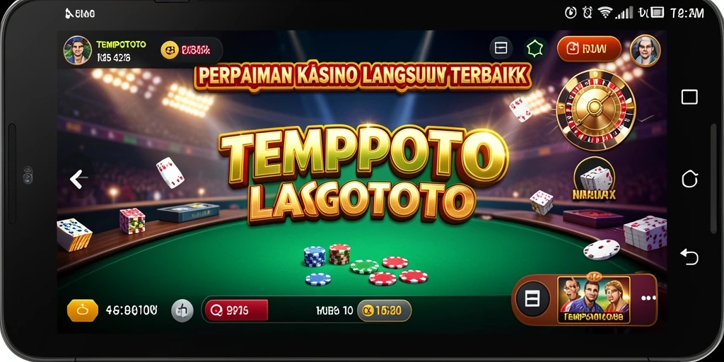 Screenshot TEMPOTOTO menampilkan dealer langsung dan meja permainan yang menarik.