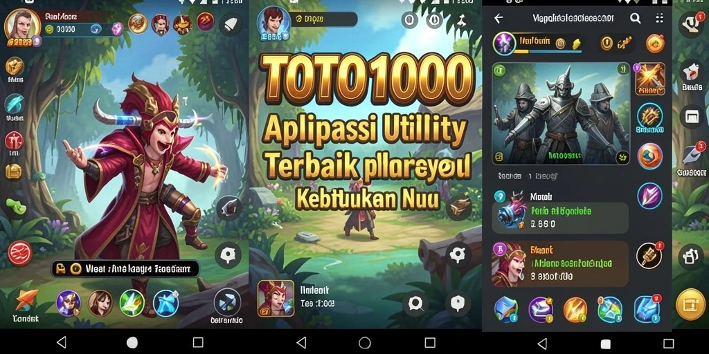 Tampilan antarmuka utama TOTO1000 dengan fitur utilitas lengkap.