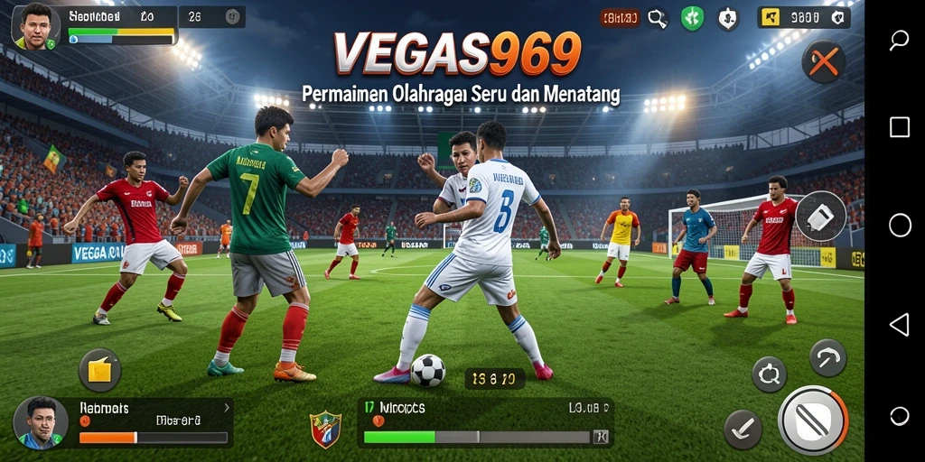 Screenshot gameplay <strong>VEGAS969</strong> menunjukkan aksi olahraga yang mendebarkan.