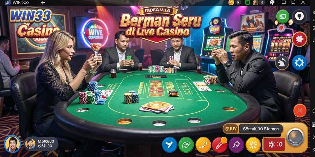 Tampilan gameplay Live Casino yang menegangkan dan interaktif.